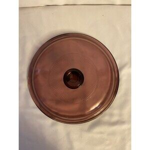 33 Pyrex Lid Only   V1.5c Visions Cranberry no chips pre-owned